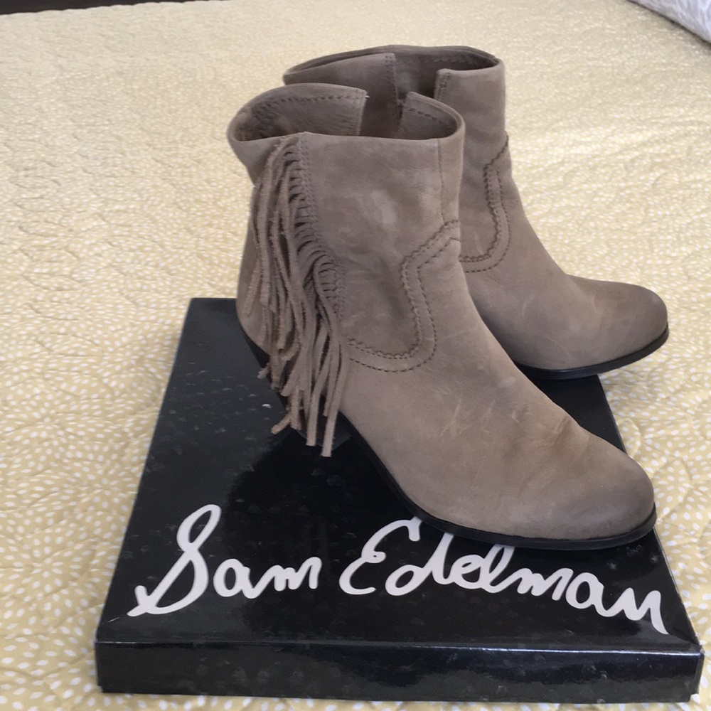 San Edelman suede booties Festival worthy